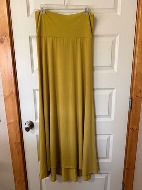 Women's Maxi Skirt in Mustard Yellow